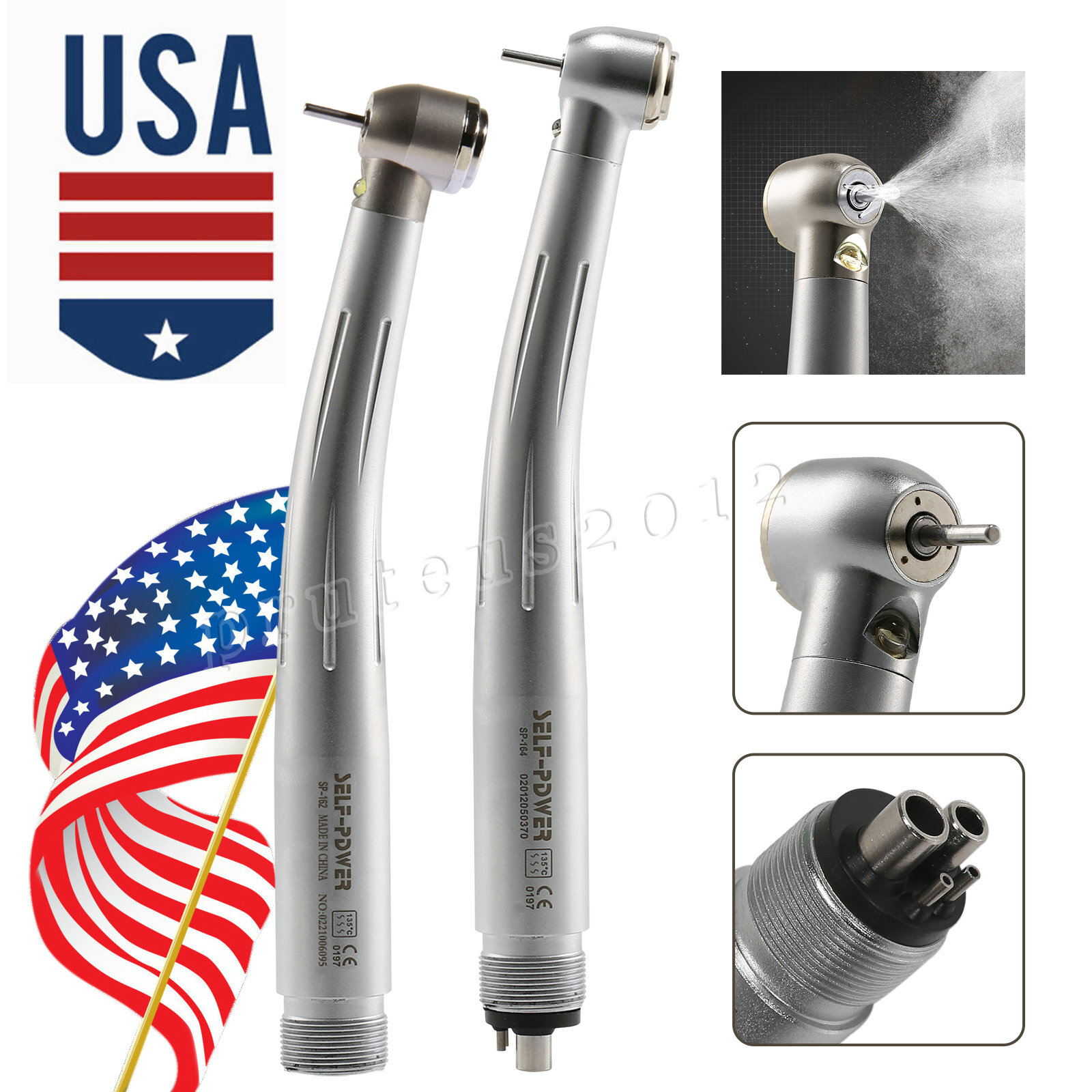 1-10 Turbina LED 2/4 orificios con pieza mano de alta velocidad dental NSK Style