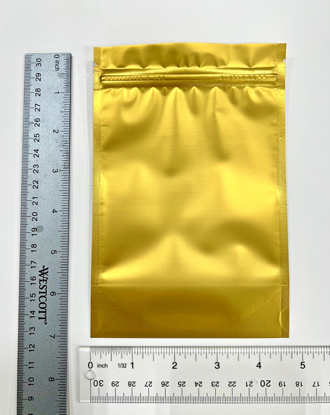 Mylar Bags Bulk QTY Matte Gold Thick 5 Mil Stand-Up 12 x 18 cm Aluminum Foil New
