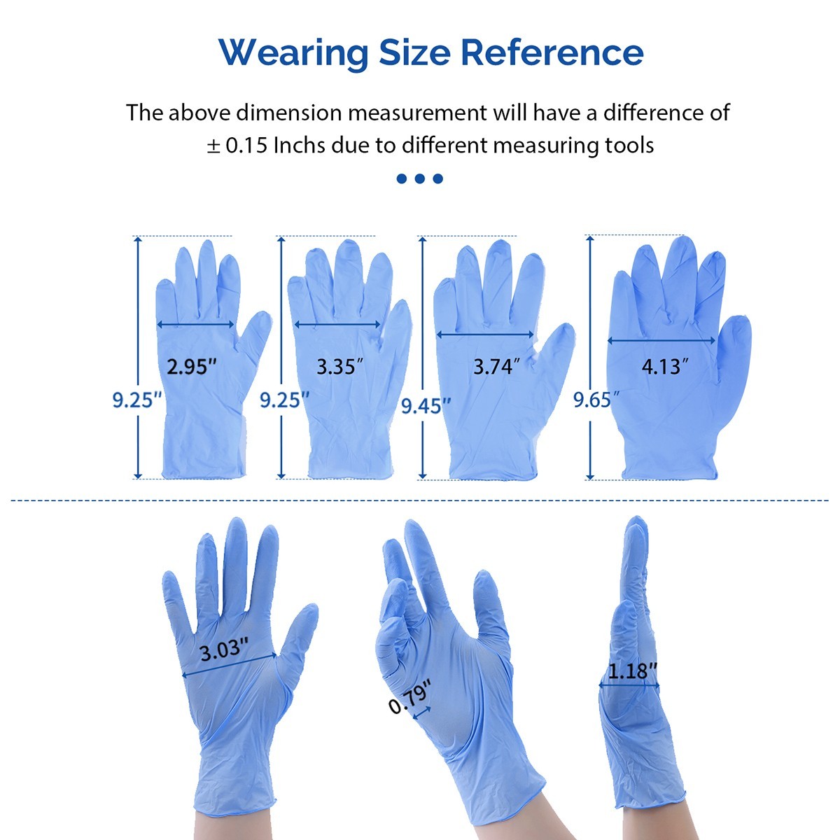 4 Mil BLUE Nitrile Exam Gloves S/M/L/XL Latex-Free Medical Grade EXP-26+