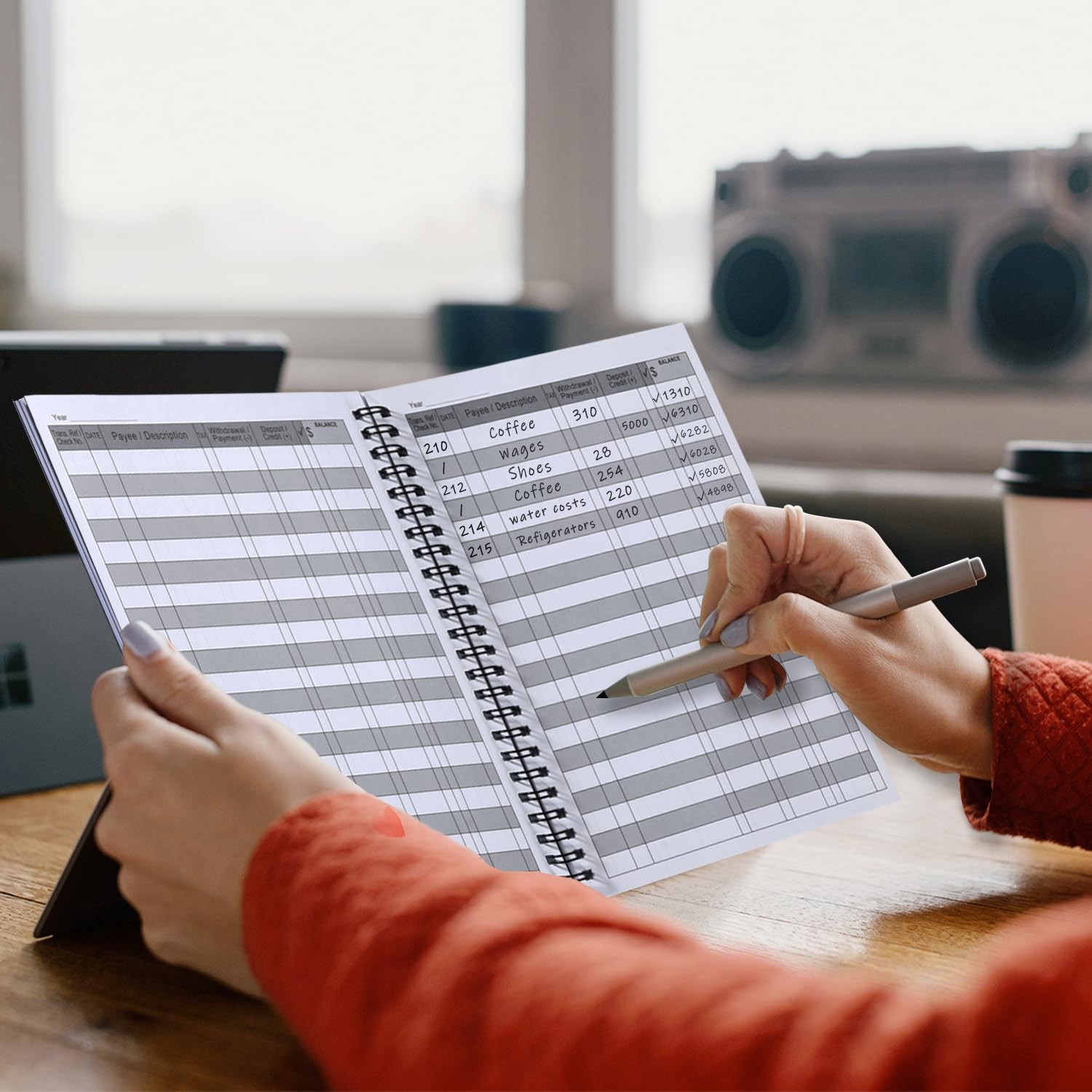 A6 Big Checkbook Register, Check Registers for Personal, Check Book Register
