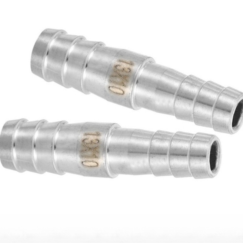 2Pcs 1/2″ to 3/8″ Hose Barb Reducer Pipe Fitting, 304 Stainless Steel Adapter