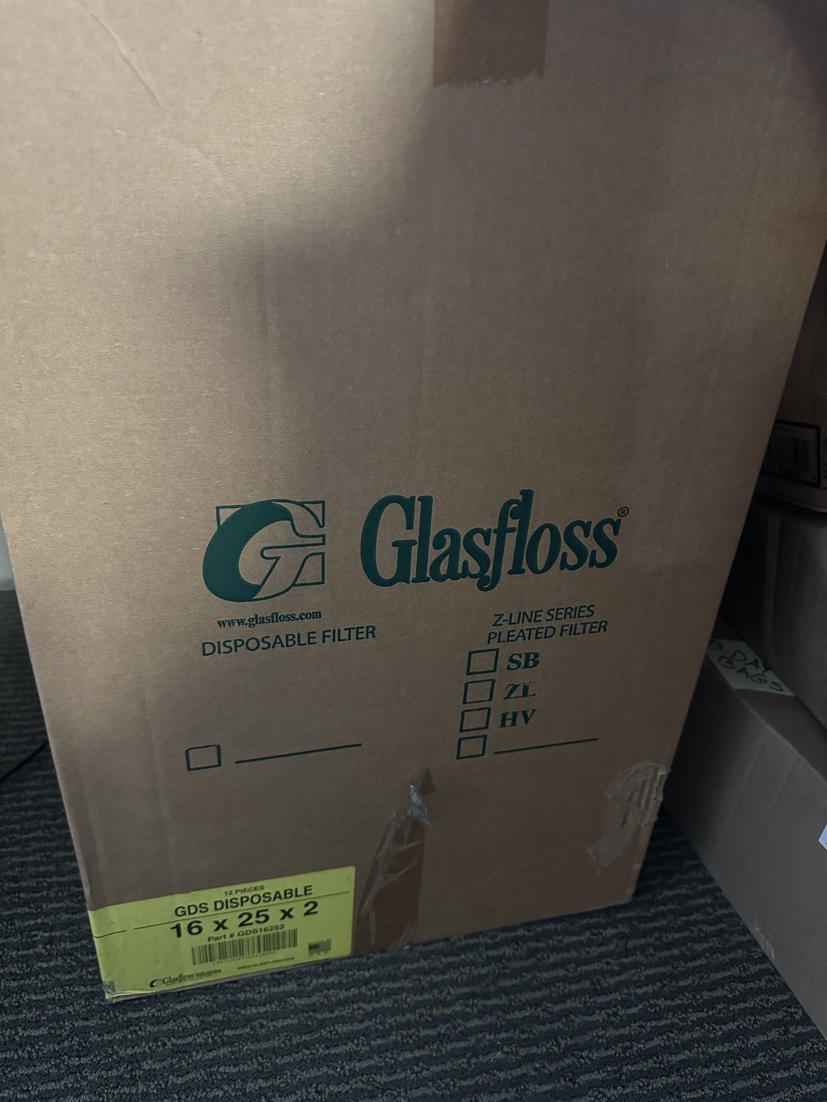 Glasfloss 16x20x2