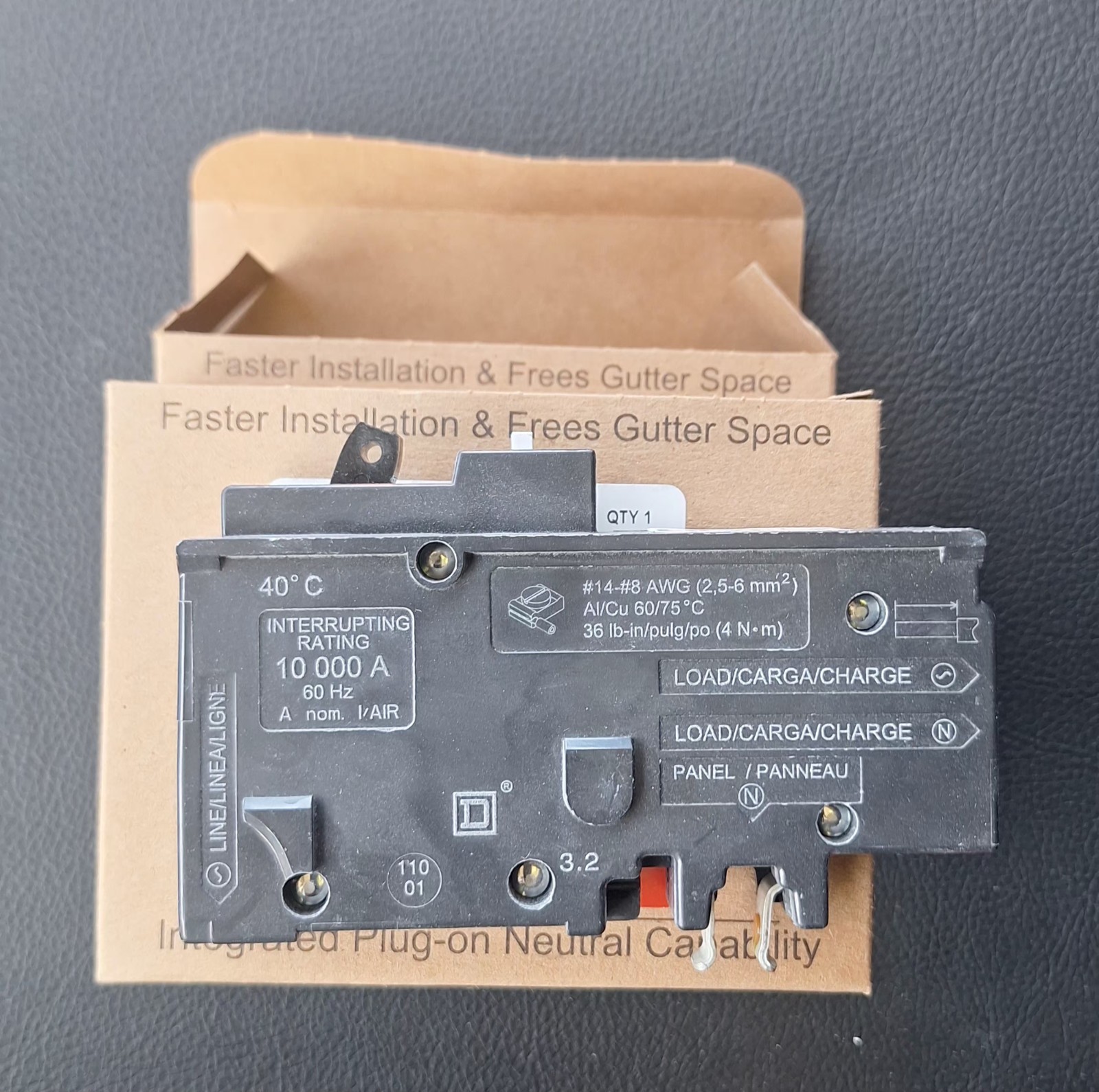(2) Square D HOM115PCAFI 1 P 15 A Plug In Arc Fault Circuit Breaker