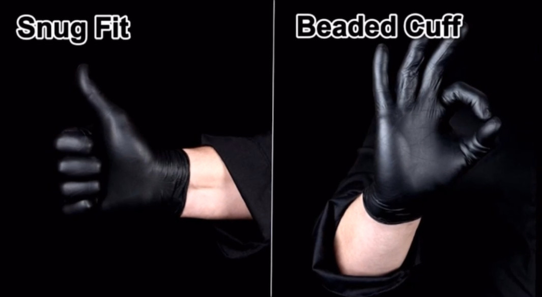 First Glove 6 Mils Black Nitrile Gloves Latex & Powder Free Heavy Duty Gloves
