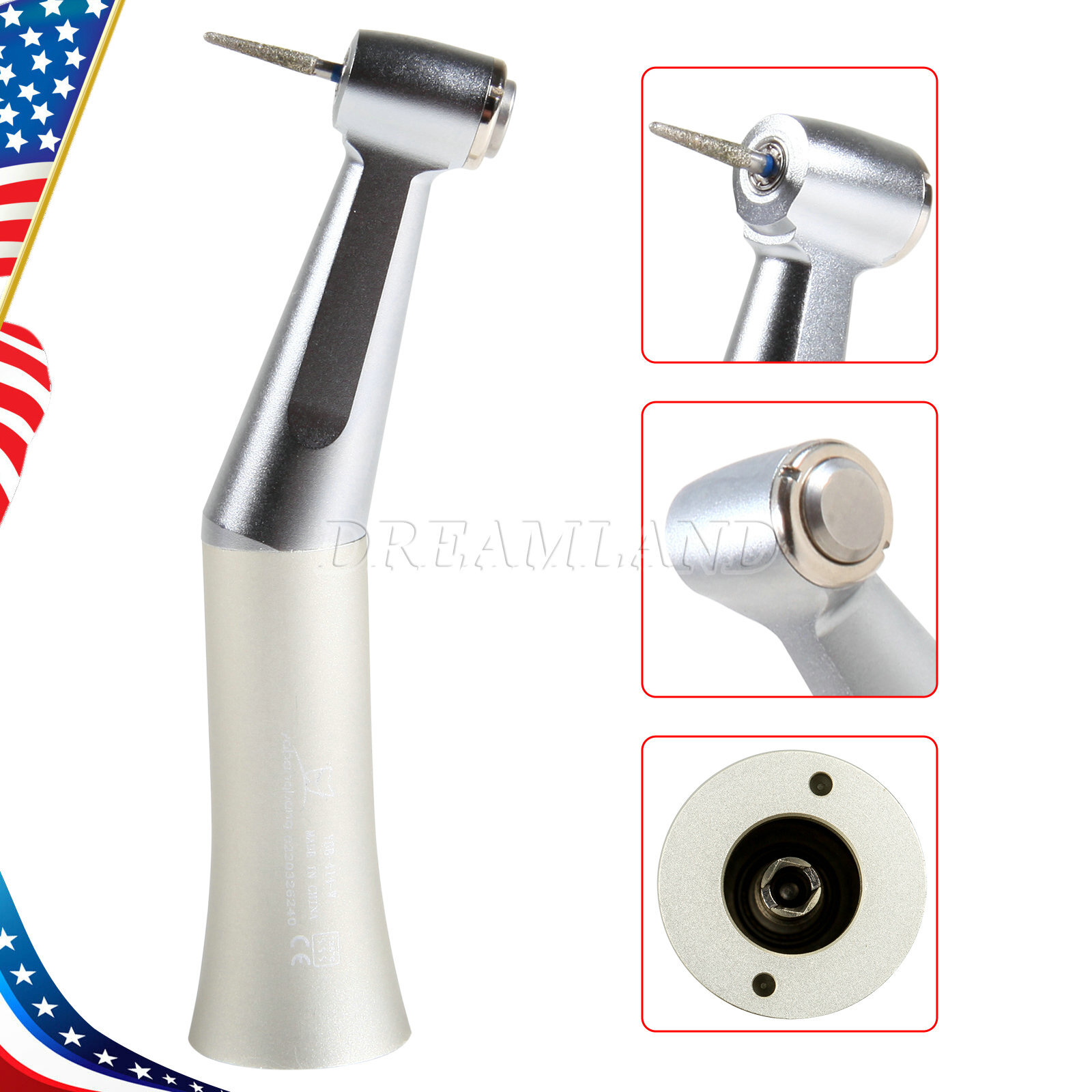 NSK Style Dental Slow/Low Speed Push Contra Angle Handpiece Fit FG 1.6mm Burs