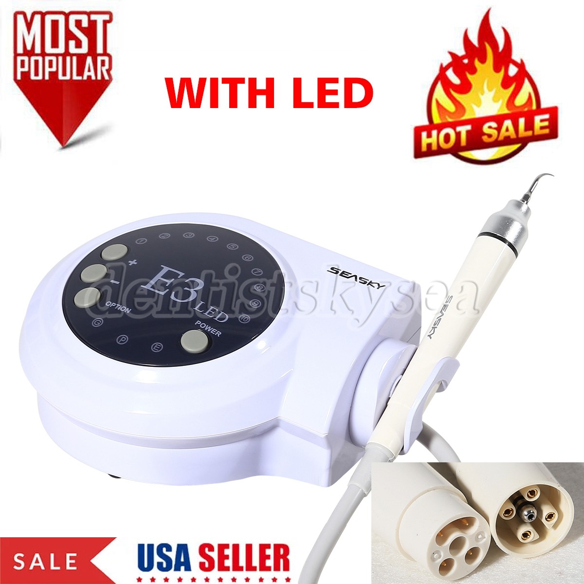 Dental Digital Control Ultrasonic Scaler with LED Detachable Handpiece VRN-A8