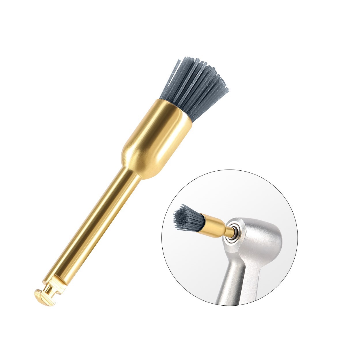 Dental Prophy Polishing Brush Flat/Sharp/Bowl Shape RA Silicon Carbide Brushes