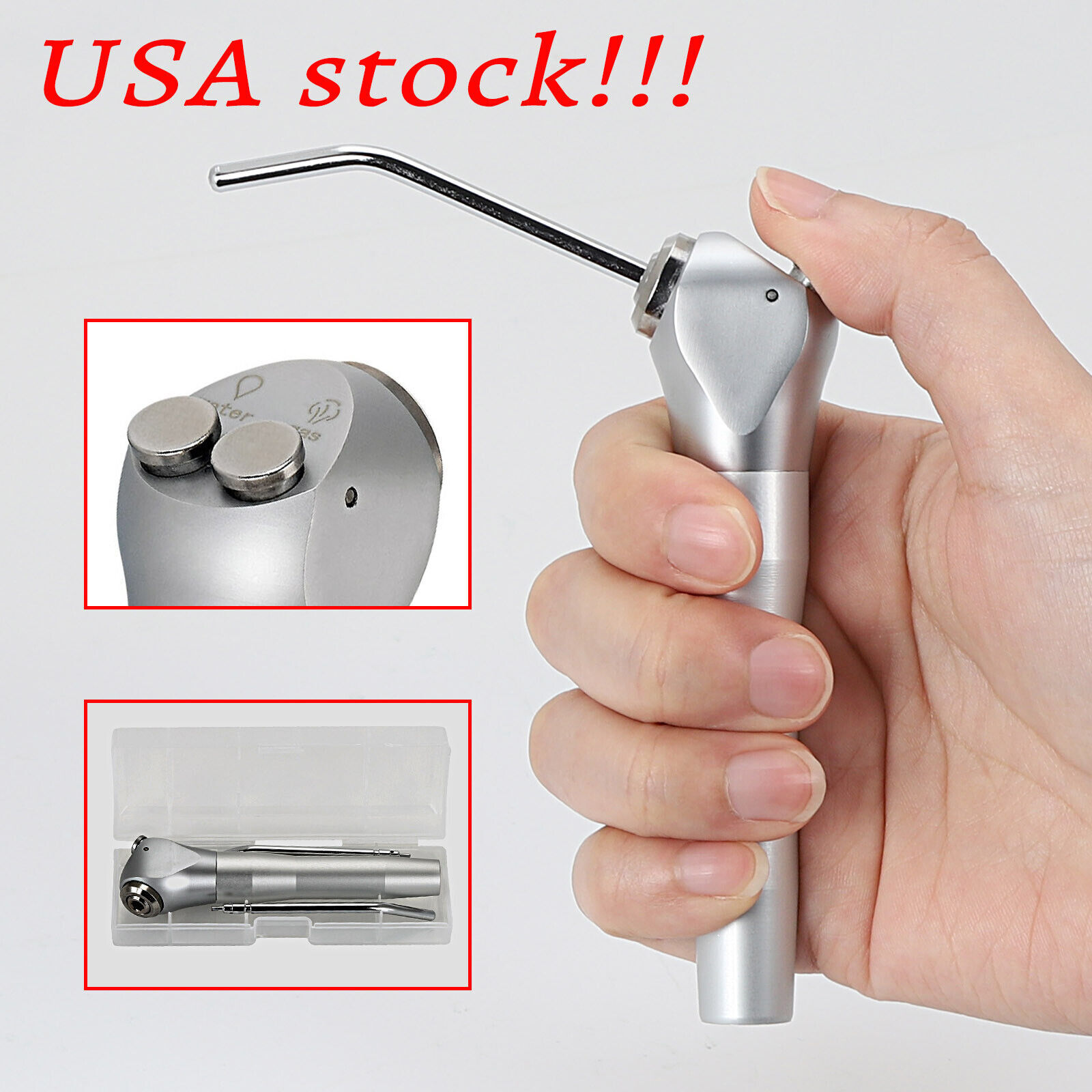 Dental 3 Way Air Water Spray Triple Syringe Handpiece w/ Free Nozzles Tips Tubes