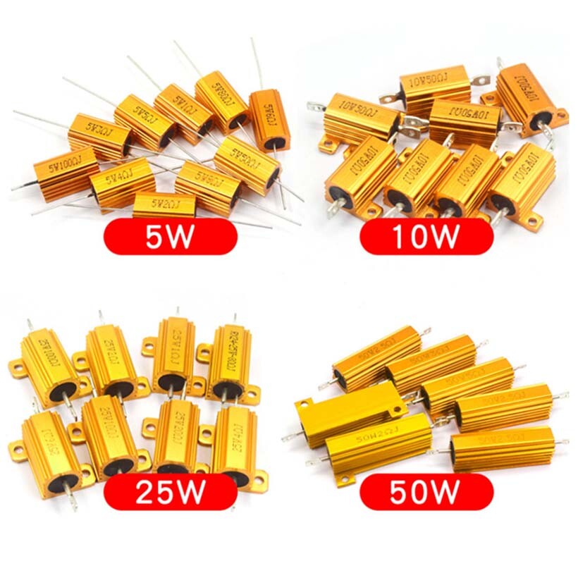 5W 10W -500W Watt High Power Aluminum shell Wirewound Metal Resistor 0.1Ω – 10KΩ