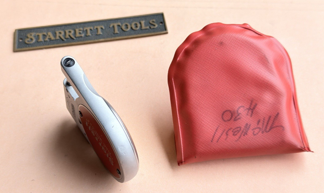 STARRETT No.1010Z Dial Indicator Pocket Gage 0-.375″ Range, 0-100 Dial Reading!