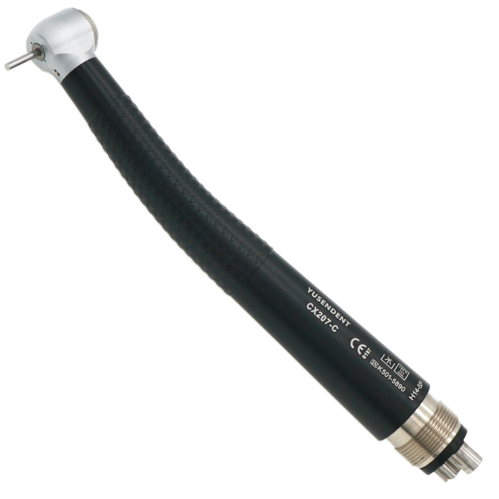 US COXO YUSENDENT Dental Push Button High Speed Handpiece M4 4 Holes Black
