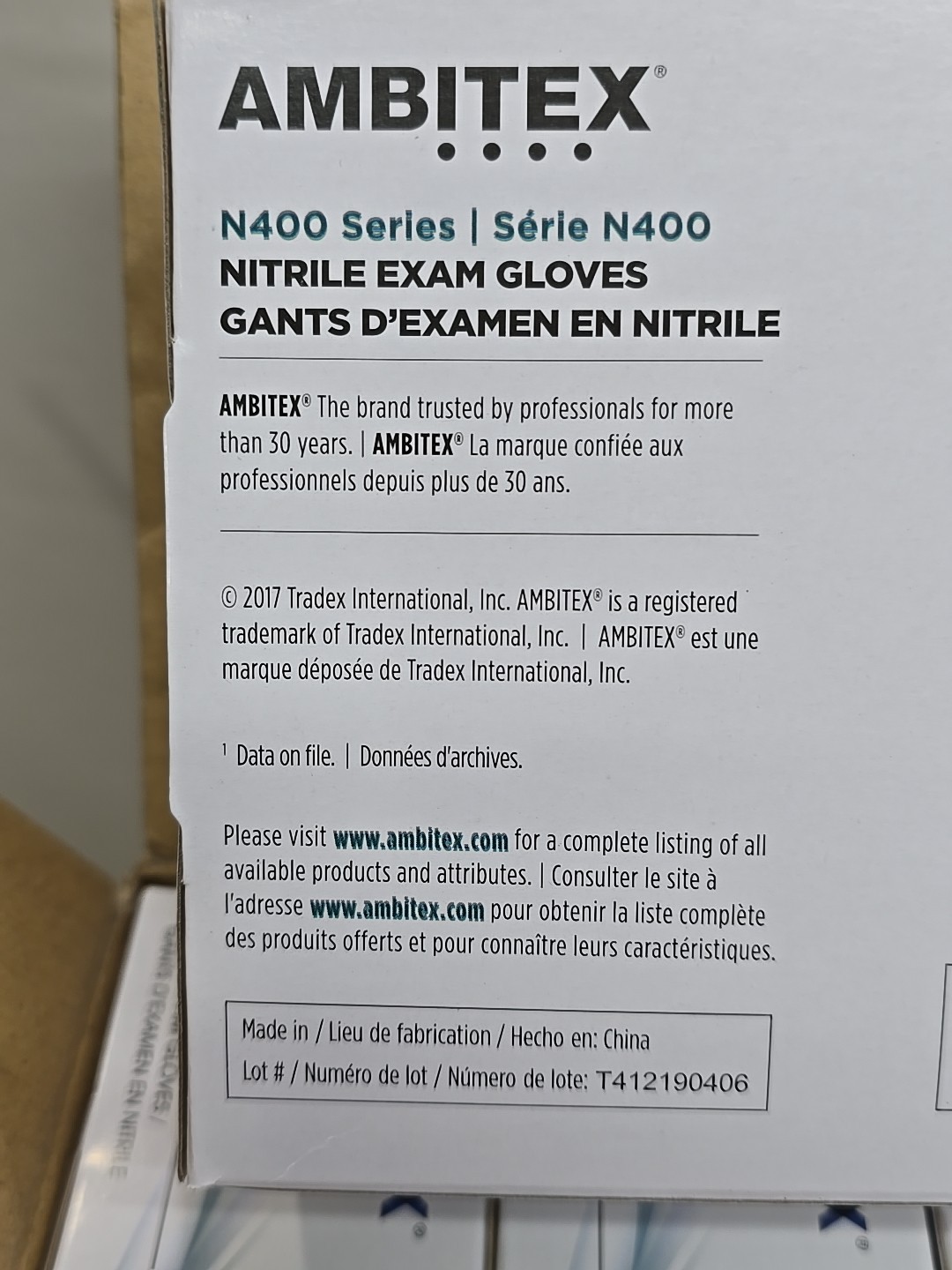 1000 AMBITEX NSM400 BLUE Nitrile Gloves 2.75 Mil Small Work Medic Powder Free