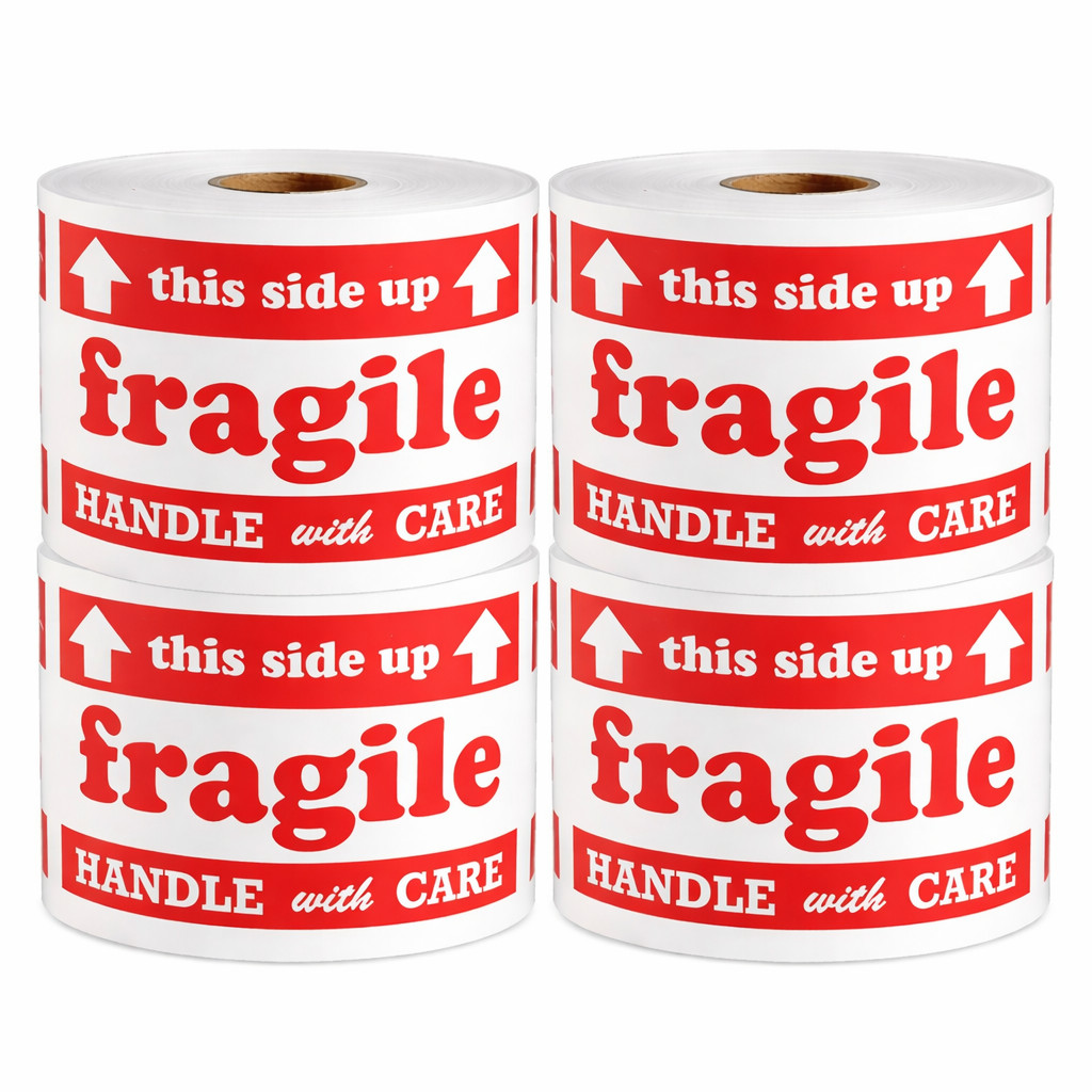 Shipping Labels- 3X5 fragile this side up 500 labels per roll, 1-16 Rolls