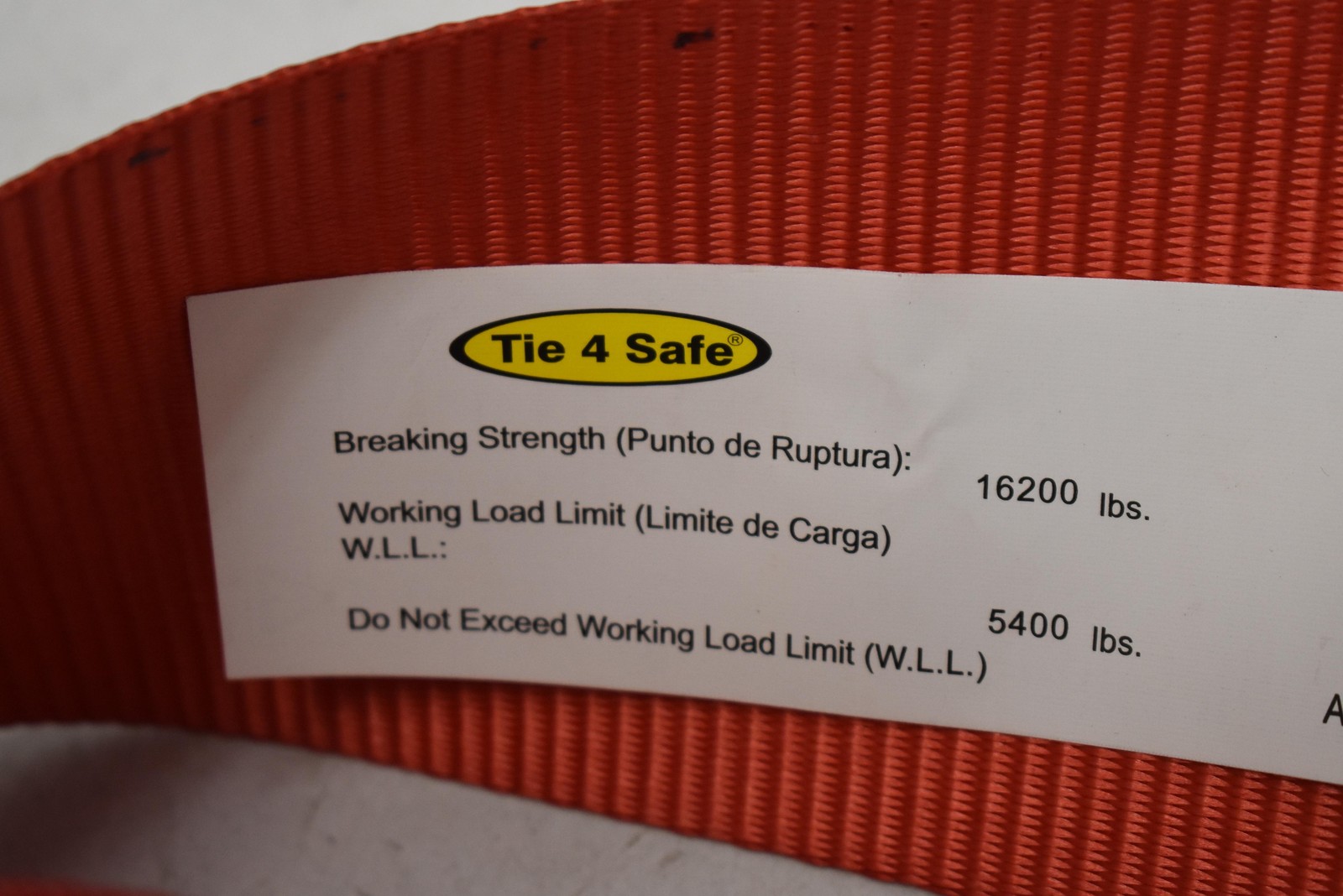 Tie 4 Safe Winch Strap Flat Hook 4″x30′ 5400lb WLL USA Heavy Duty Truck Trailer