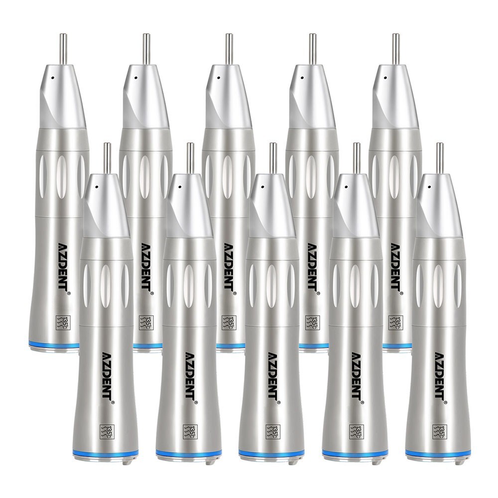 AZDENT Dental 1: 1 Fiber Optic LED Straight Nose Low Speed Handpiece Inner Water