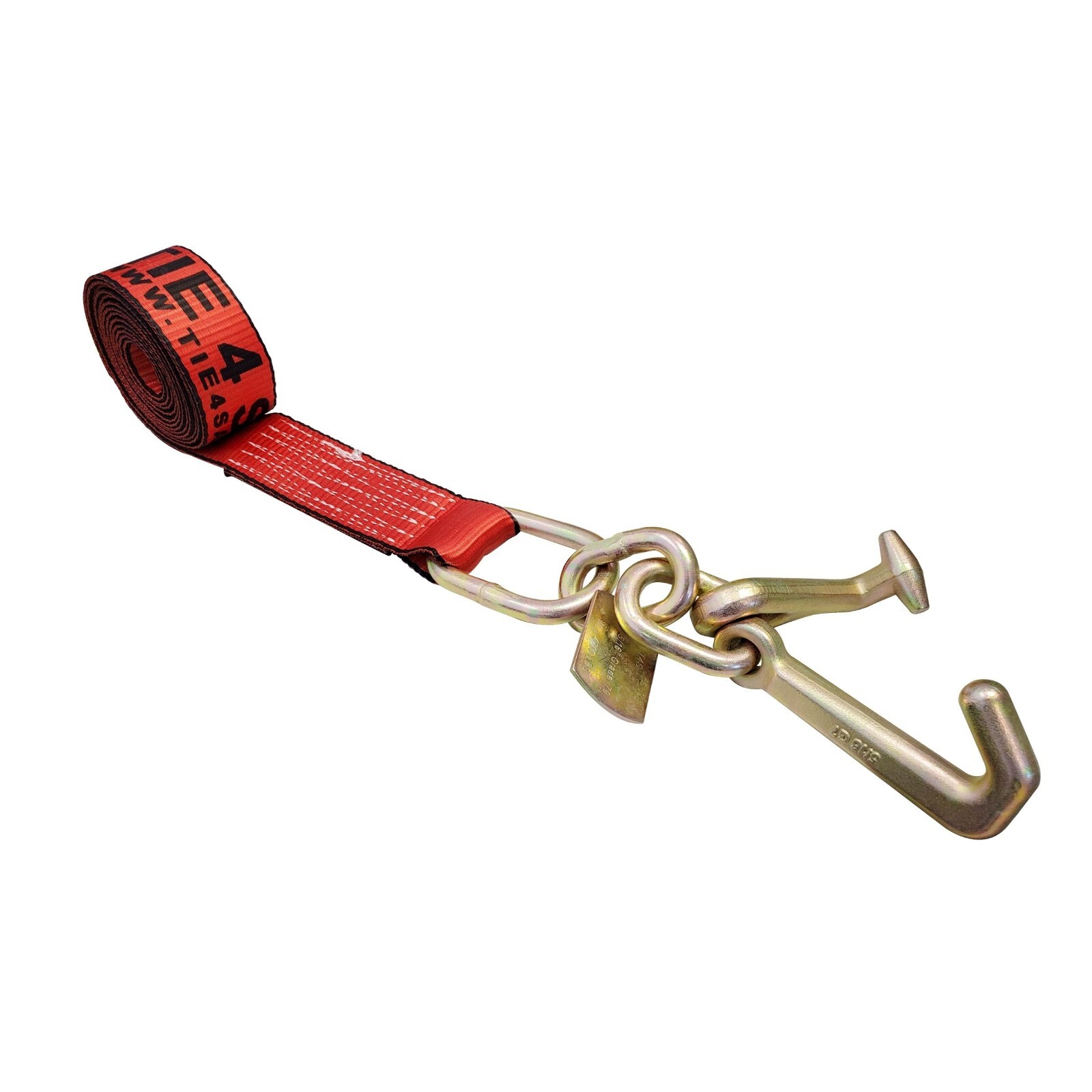 Heavy Duty 2″ x 10′ TJ Cluster Hook Car Strap for Wrecker Tow Truck Auto Hauling