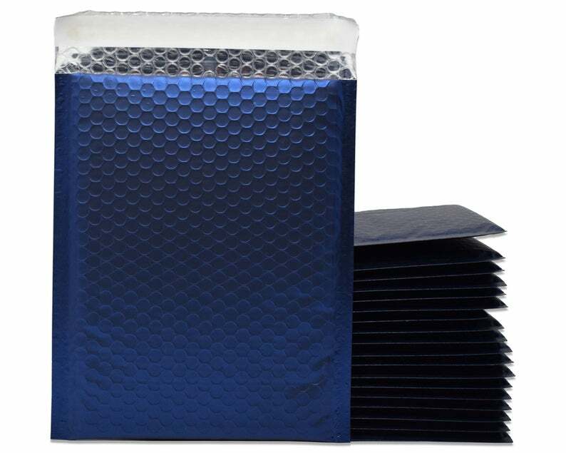 8.5×12″ Metallic Bubble Mailers Pink, Teal, Black, Holographic, 8×12 Envelopes