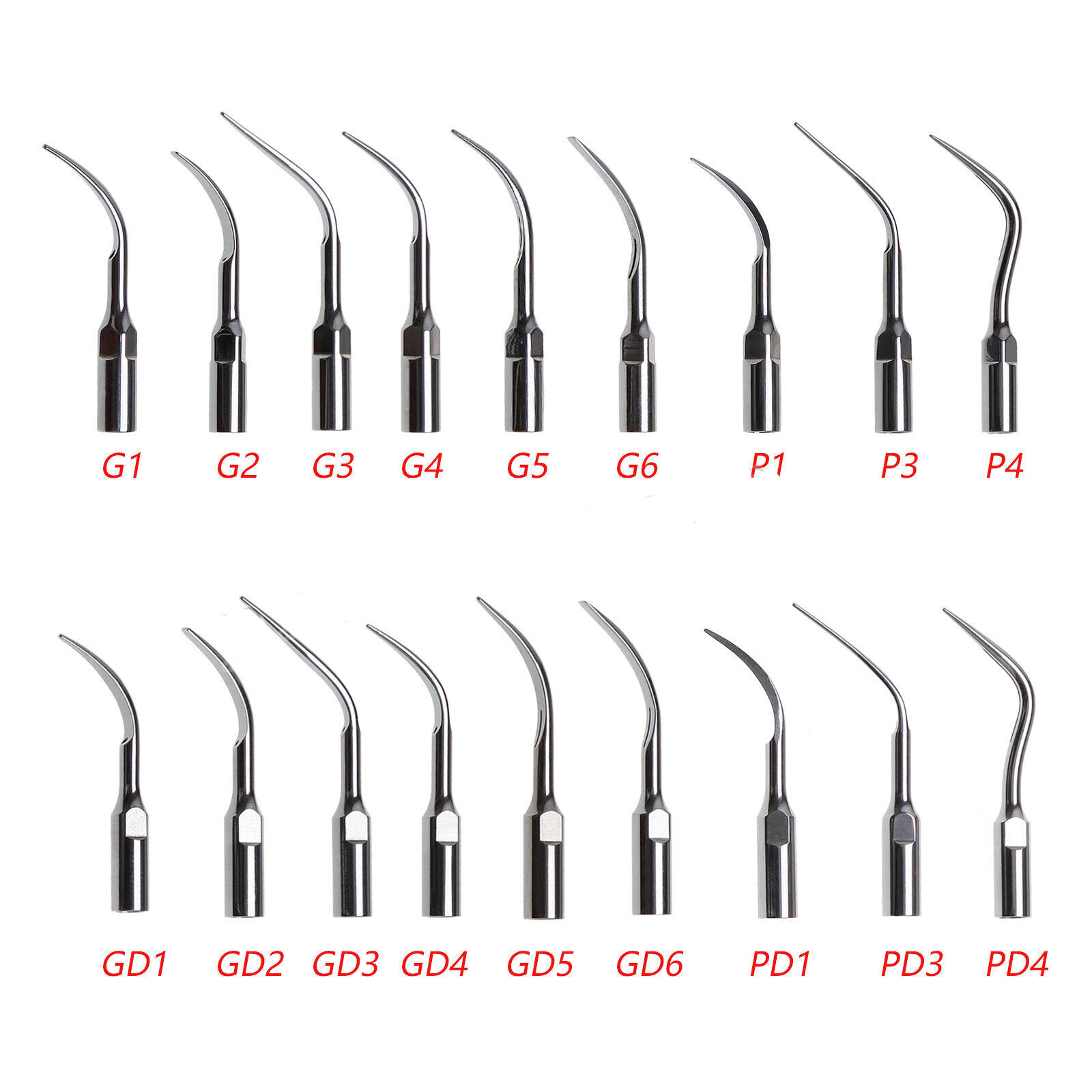 5*Dental Ultrasonic Scaler Tips Fit EMS Woodpecker DTE Handpiece/ Wrench Key ns