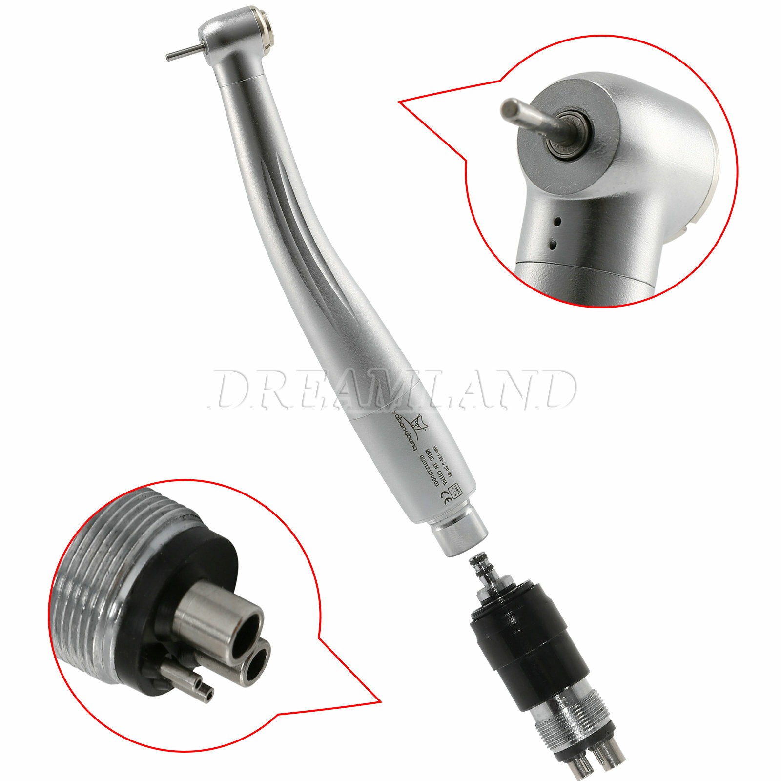Standard head Dental High Speed Handpiece Turbine with Quick Coupling 4 Hole
