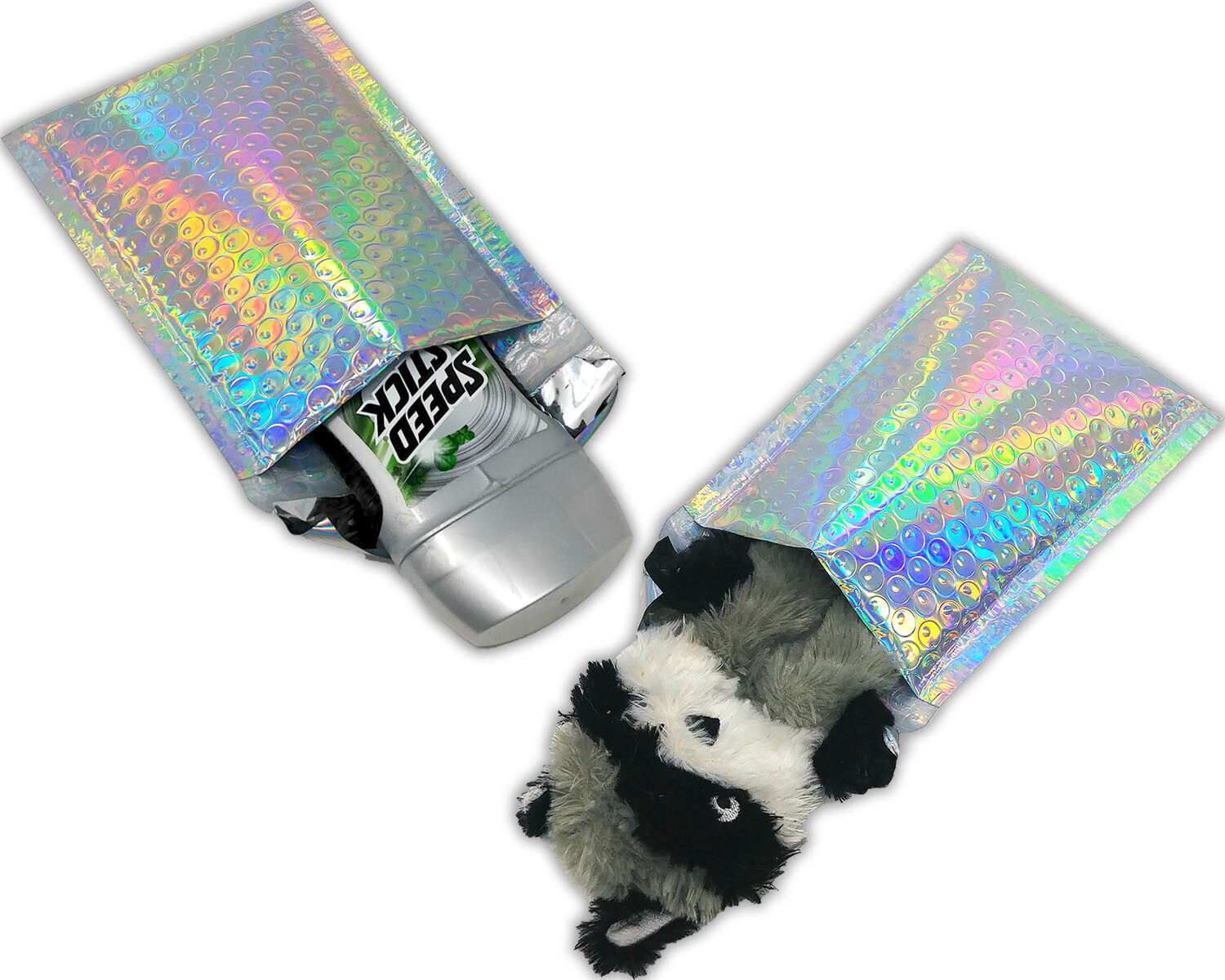 4X8 Holographic, Sunset Peach Bubble Mailers, Metallic Padded Shipping Mailing