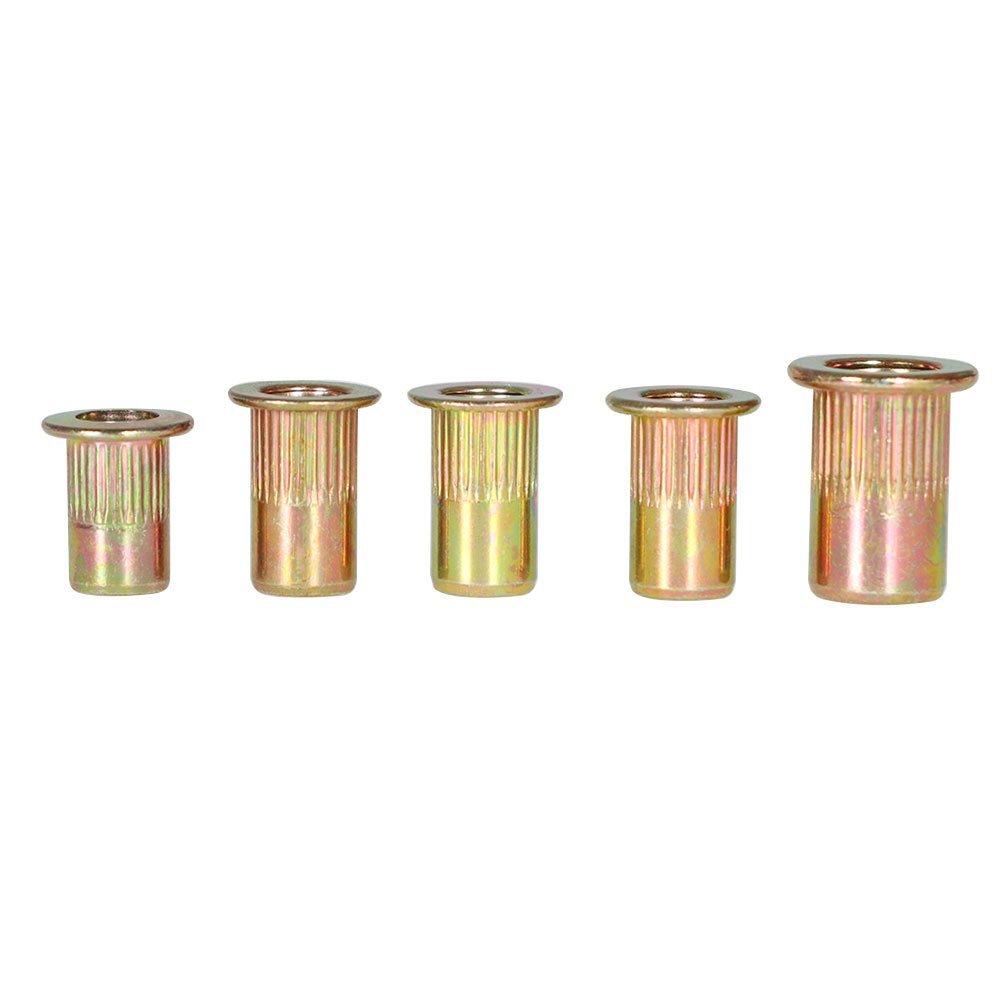 Zinc Steel Rivet Nut Kit 300 Pcs Rivnut Nutsert Assort 150pcs Metric+150pcs SAE