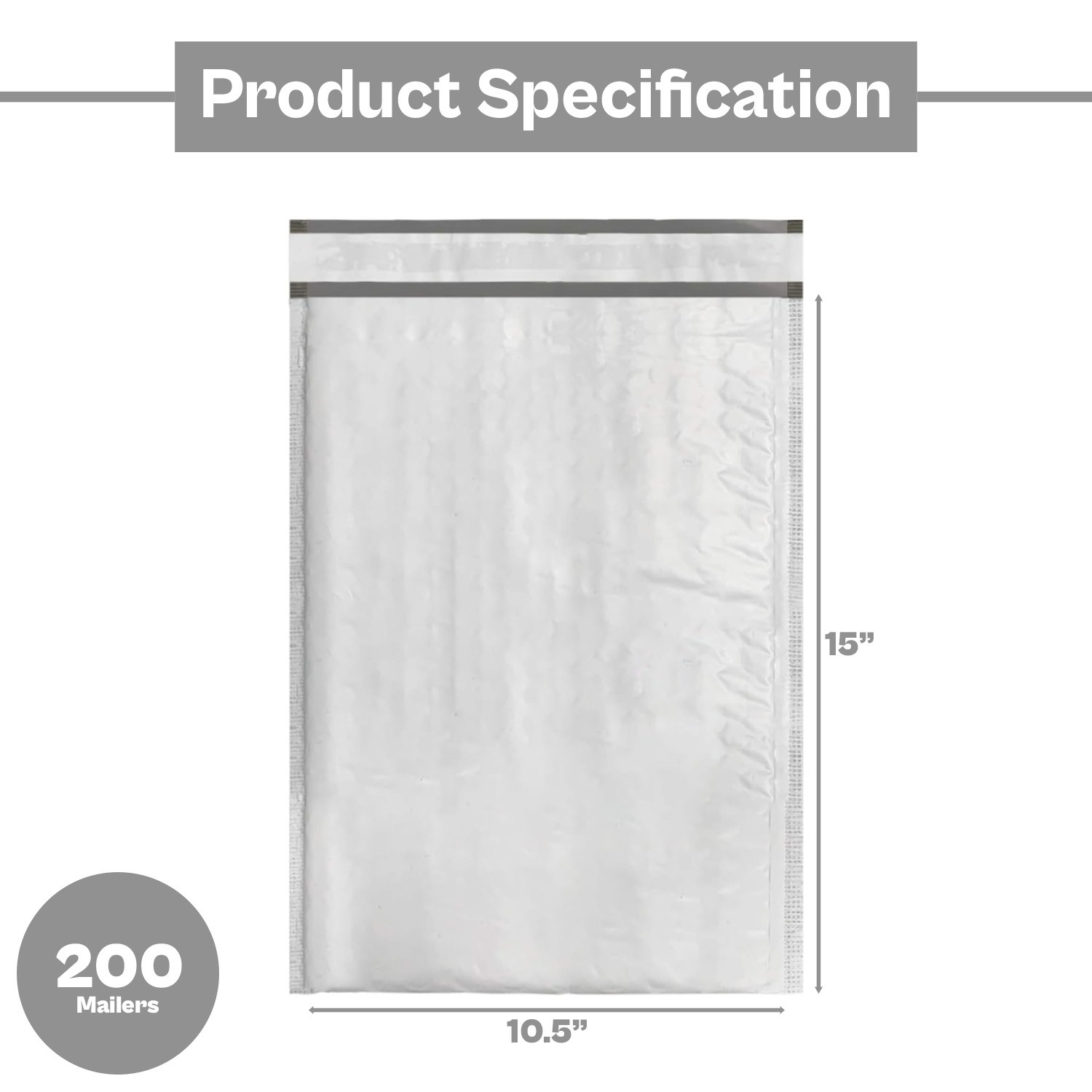 200 #5 Poly Bubble Mailers Envelopes Bags 10.5×16 , 200 10.5×16 Clear Bag Pouch