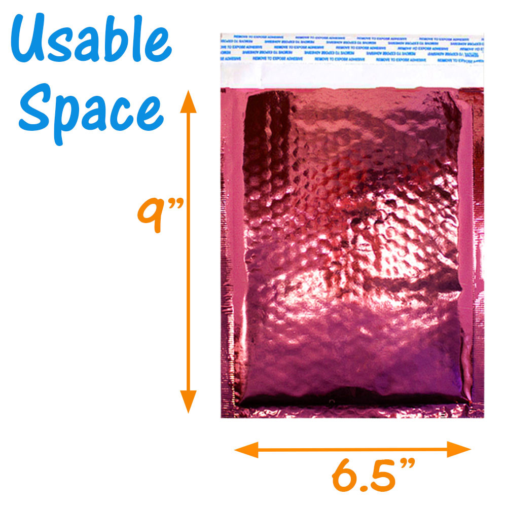6×10 Cobalt Blue Pink & Hologram Metallic Bubble Mailers Shipping 6×9 Envelopes