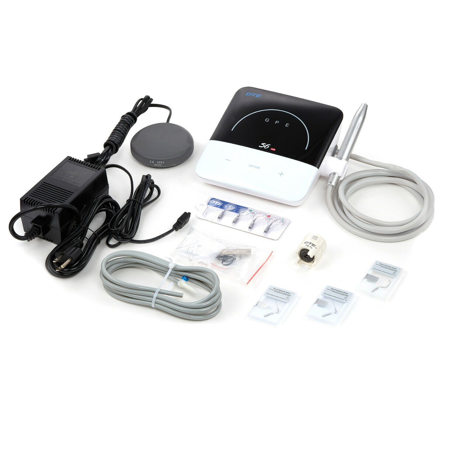 Woodpecker DTE S6 LED Dental Ultrasonic Piezo Scaler HD-8L LED Handpiece 7*Tips