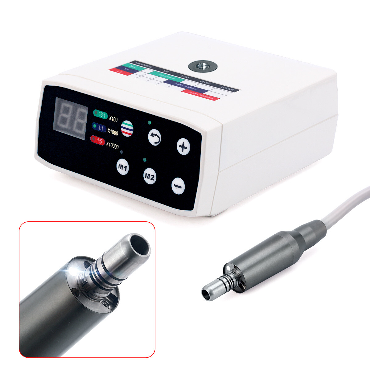 AZDENT Dental Brushless LED Electric Micro Motor/1:5 Increasing LED Handpiece