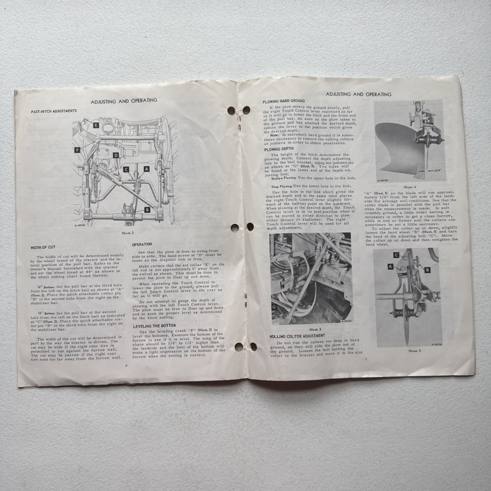 1967 International Harvester 194 Moldboard Plow Operators Manual