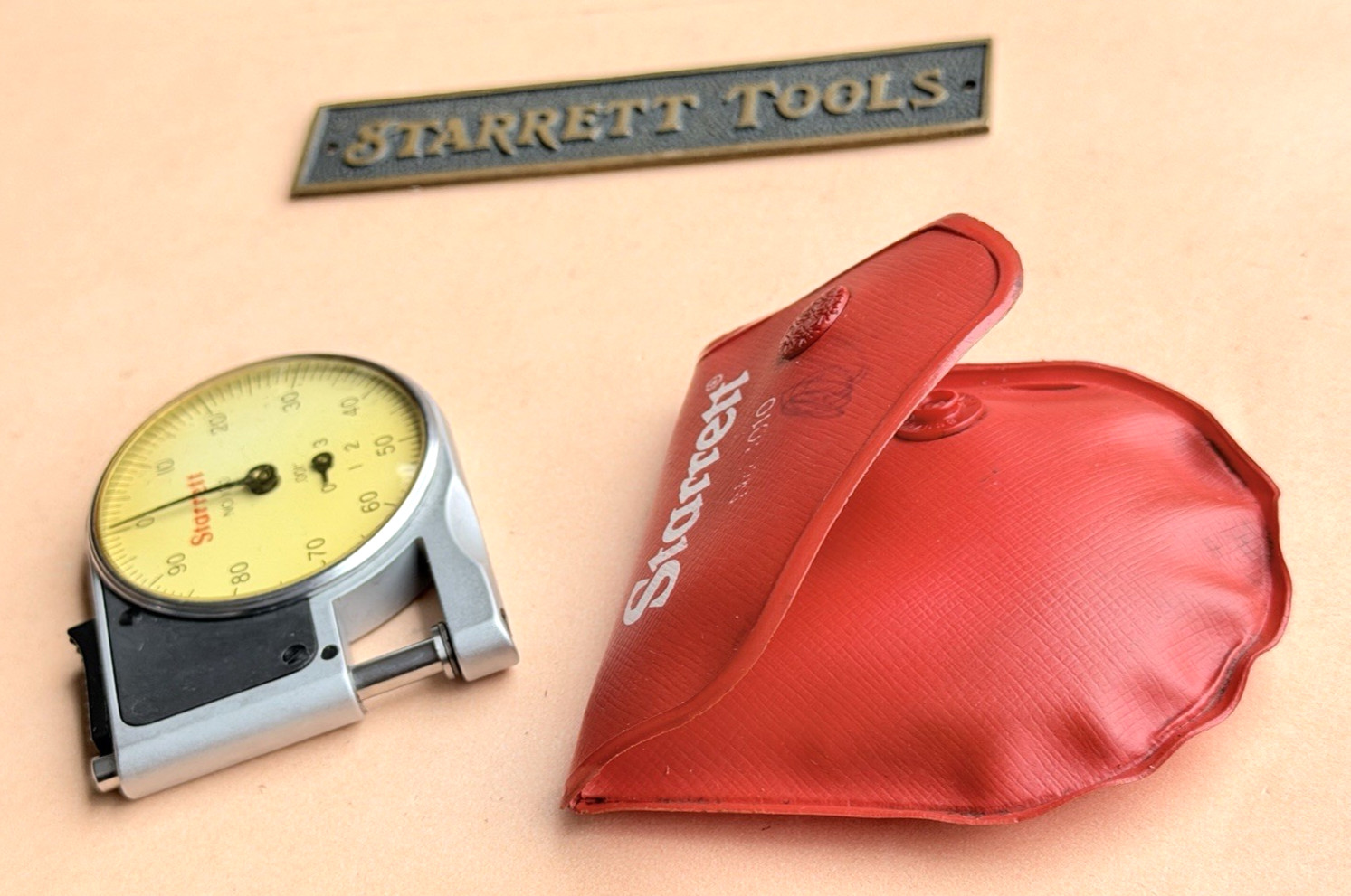 STARRETT No.1010Z Dial Indicator Pocket Gage 0-.375″ Range, 0-100 Dial Reading!
