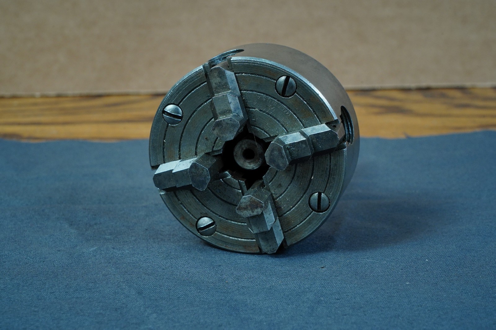 Craftsman 3 Inch 4-Jaw Lathe Chuck 111.21570 From 109 No Chuck Key 1/2″-20
