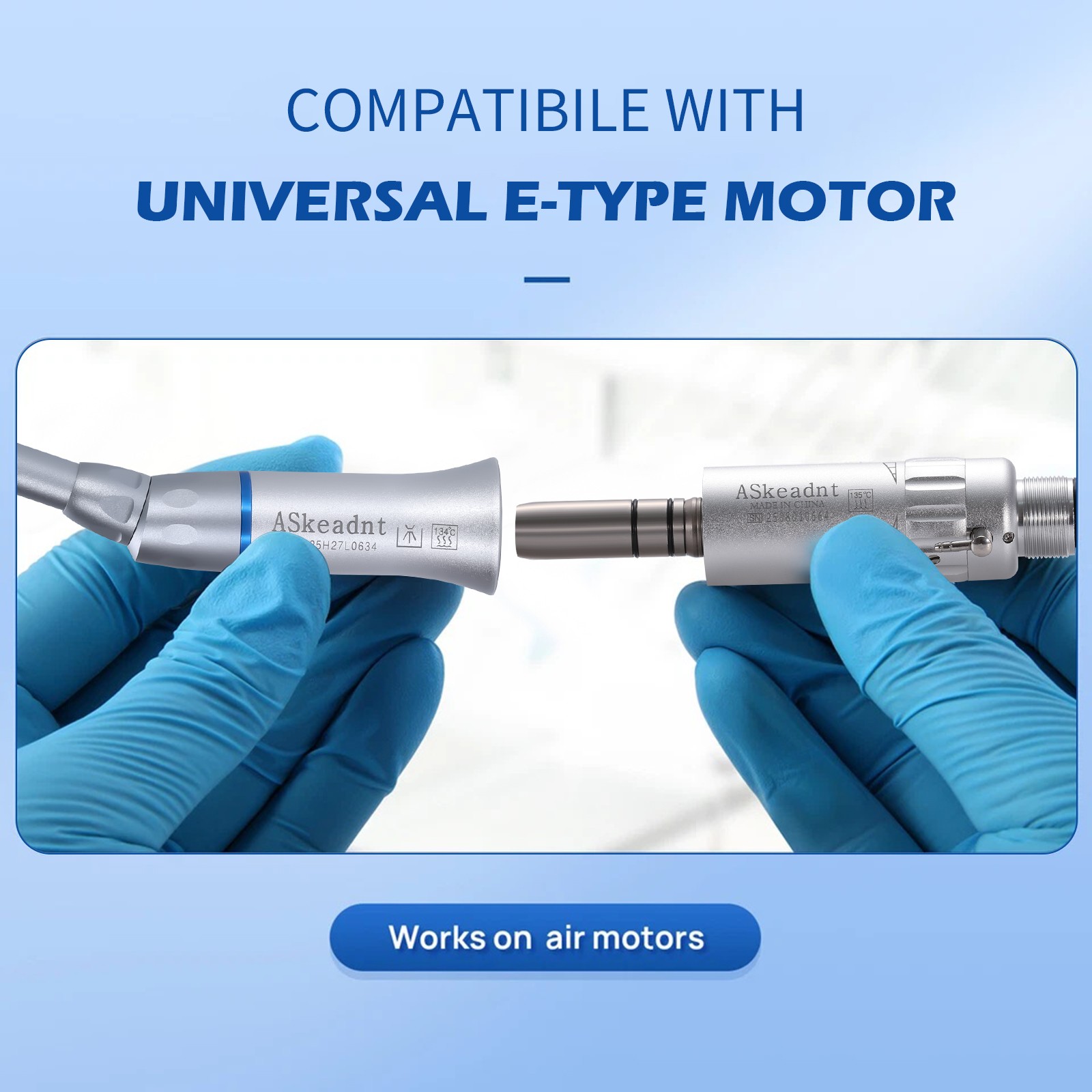 Dental Low Speed Contra Angle Handpiece fit NSK E-type Motor 135°C Autoclave wl#