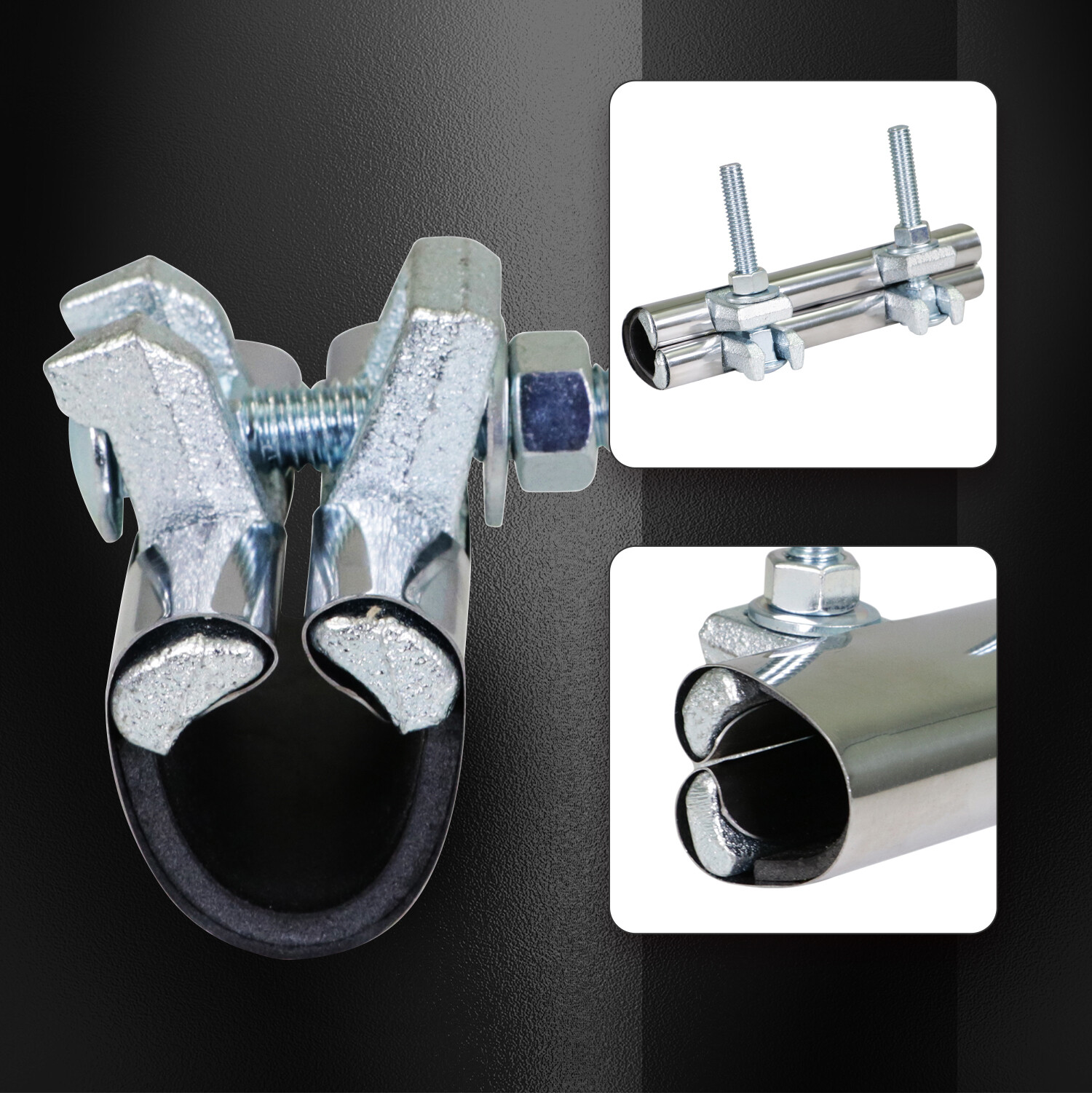 1 in. x 3 in. Long 1-Bolt IPS Pipe Repair Clamp, Stainless Steel