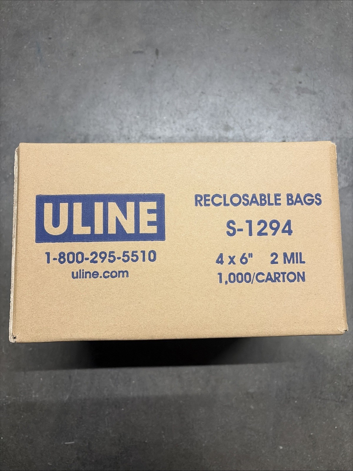Uline 4×6 2 Mil Reclosable Bags S-1294, 1,000 Bags