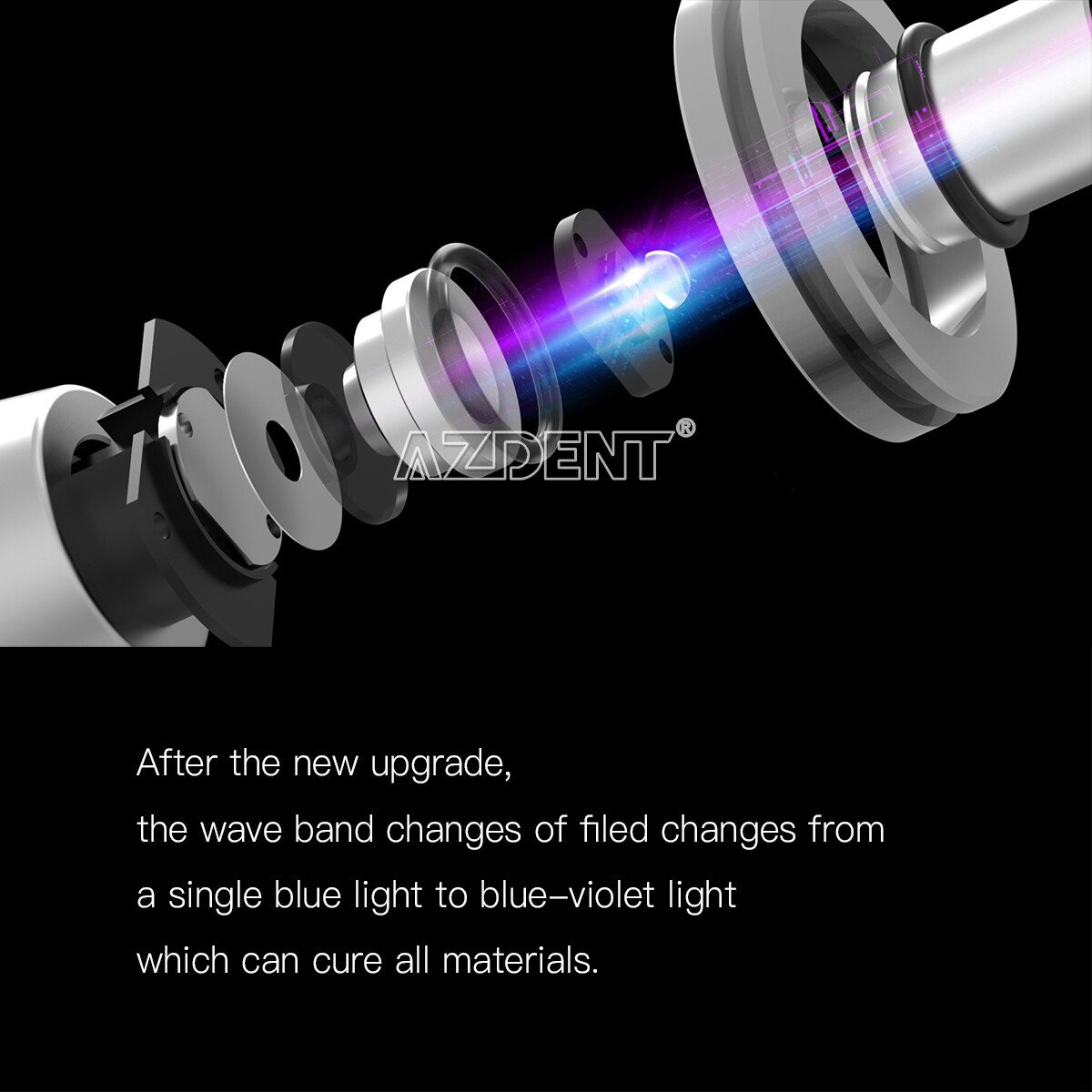 Dental Wireless iLED LED Curing Light Lamp 1 Second Resin Cure Lamp