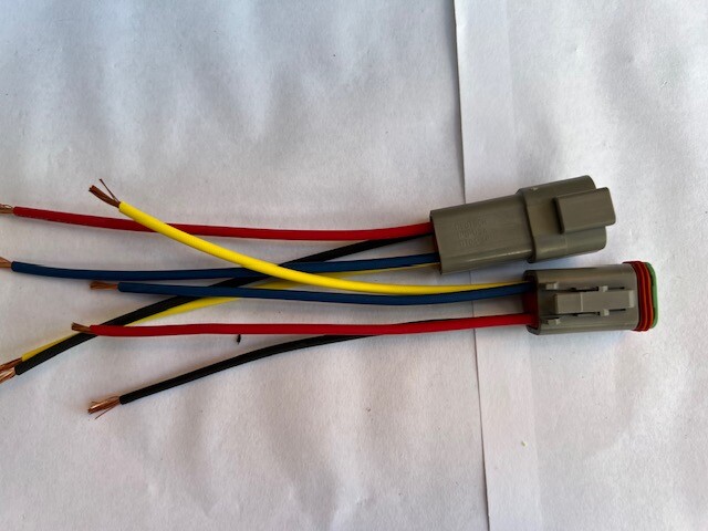 14 AWG Assembled Deutsch 4 Pin waterproof connector 6″ wire