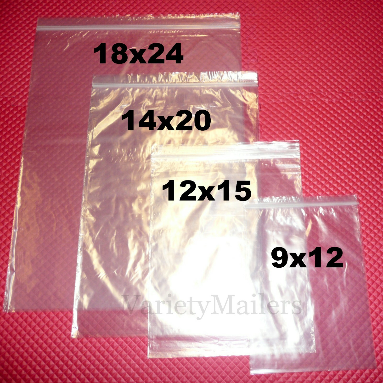 LARGE Reclosable Seal-Top Clear BIG Clothing Merchandise Storage Bags 2 Mil