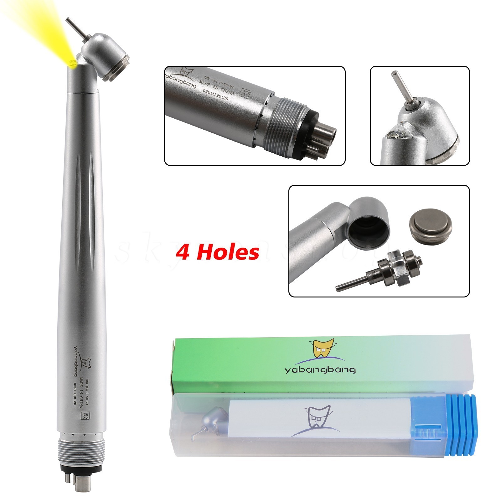 Dental 45° LED E-generator High Speed Handpiece / 1:4.2 Increasing Contra Angle