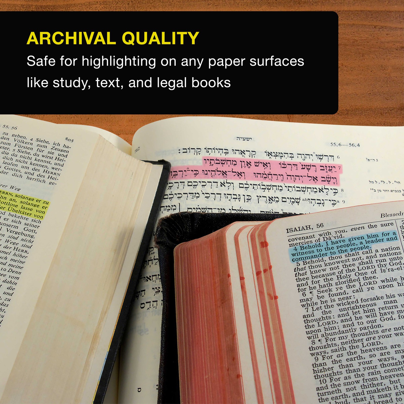 12 Bible Safe Gel Highlighters, 6 Bright Neon Yellow, 6 Colors Pink, Green, Blue