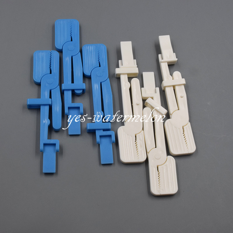 Dental X-Ray Film Holder Snap Plastic Clip Hanger Blue/White 135°C Autoclavable