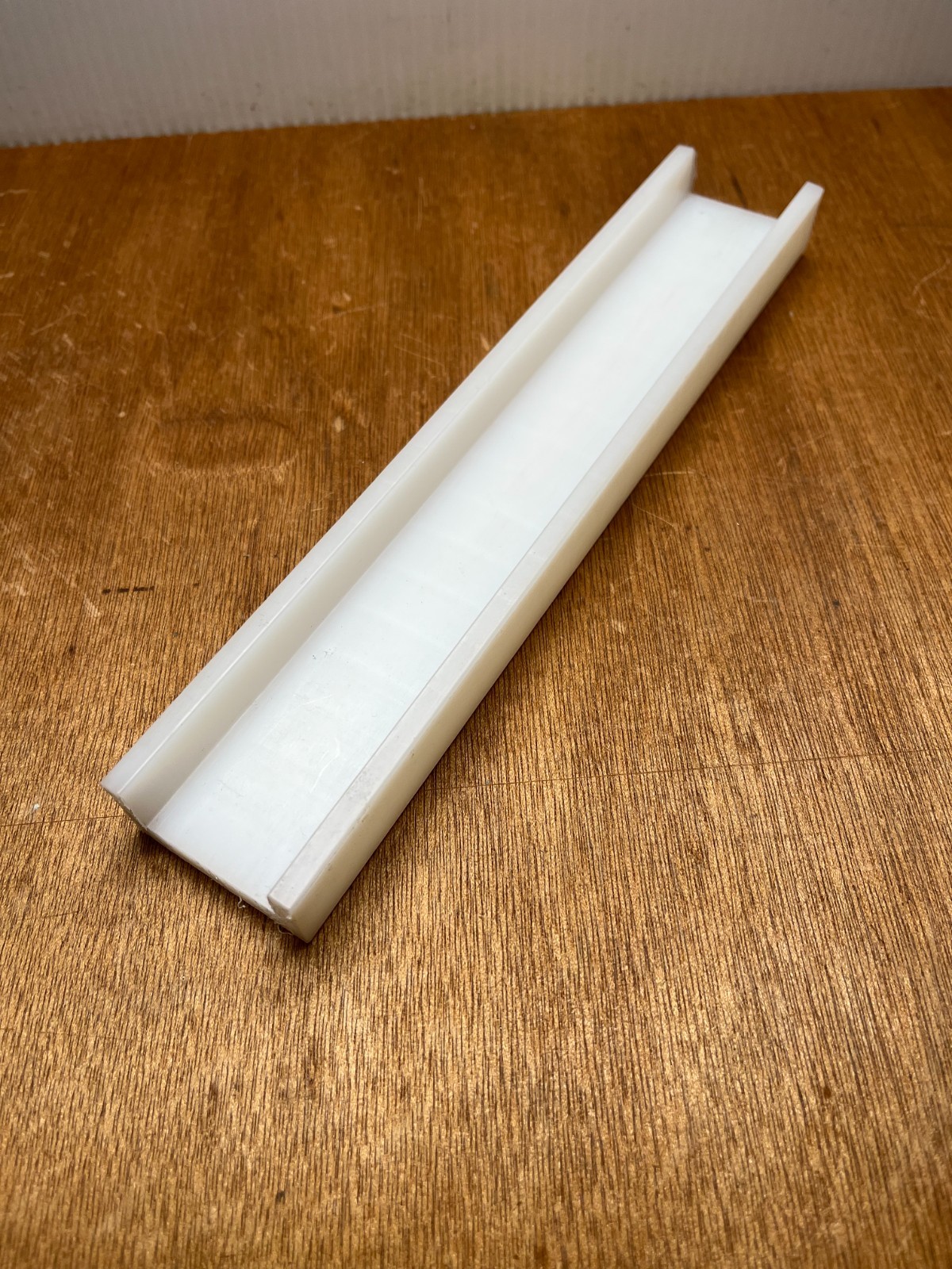 2″ W X 1″ Leg X 11″ Length 1-1/2″ Inside White UHMW Polyethylene U-Channel USA