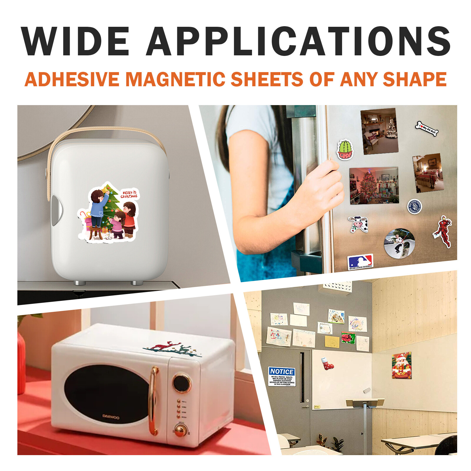 Stone City Self Adhesive Magnet Sheets 4X6 15Pcs Strong Flexible for Photo Strip