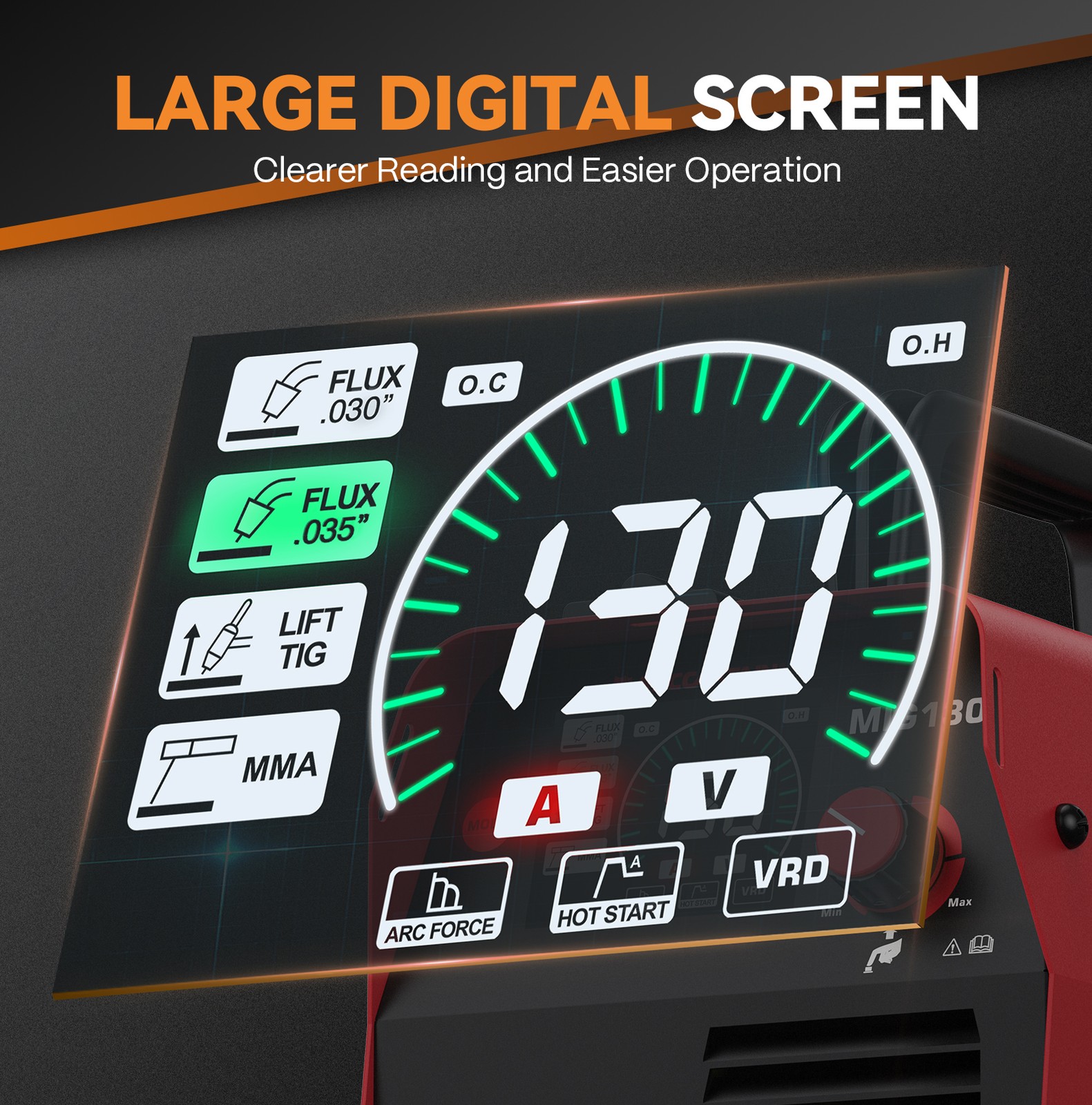 ARCCAPTAIN 3 in 1 MIG Welder 130Amp Flux Core Mig/Lift TIG/MMA Gasless Digital?