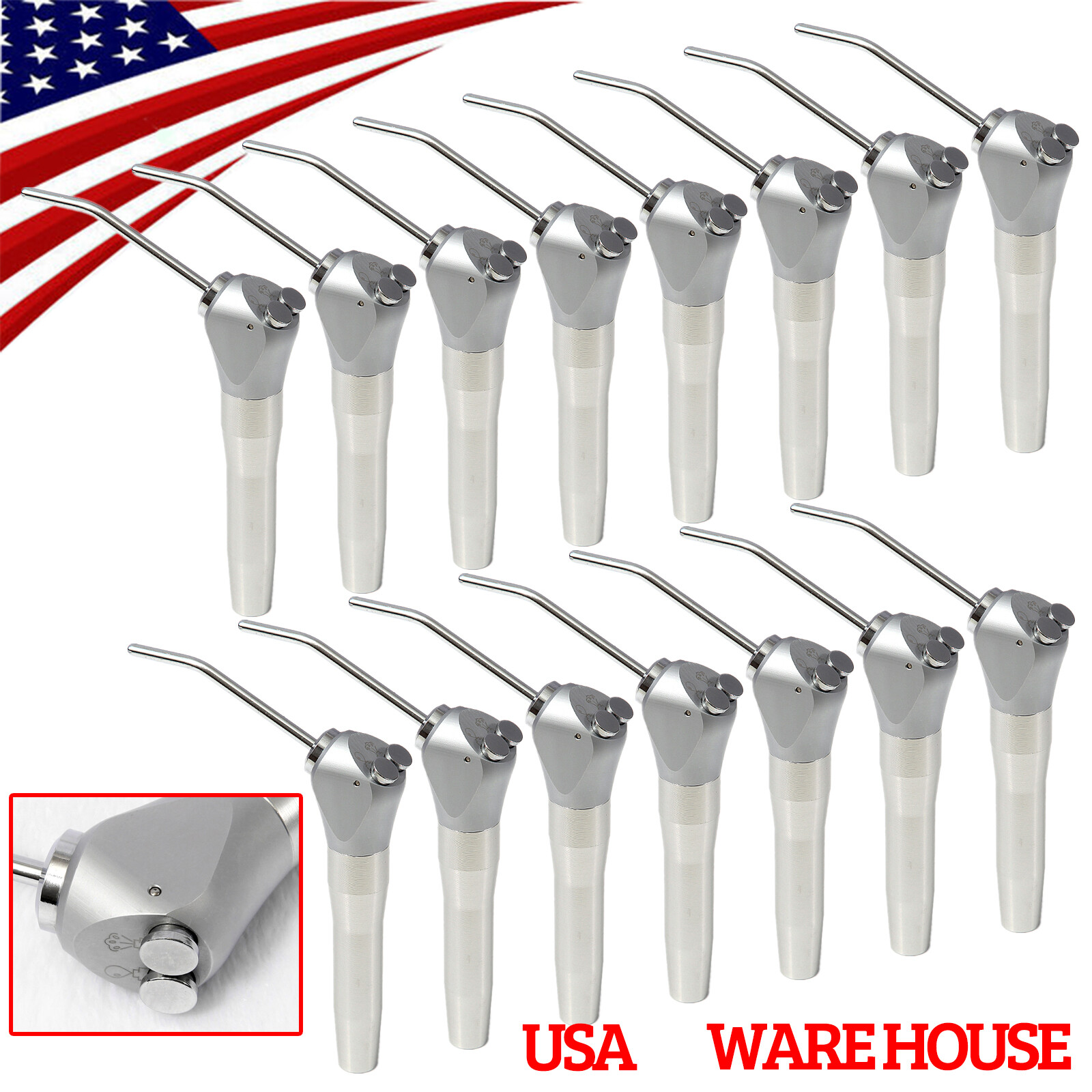 SKYSEA Lot Dental 3 Way Air Water Spray Triple Syringe Handpiece / Nozzles USPS