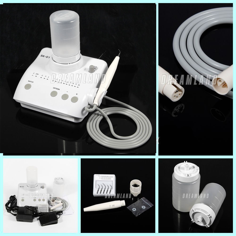 Portable Dental Ultrasonic Piezo Scaler fit DTE handpiece w/ 2*Bottles SK-D1 NEW