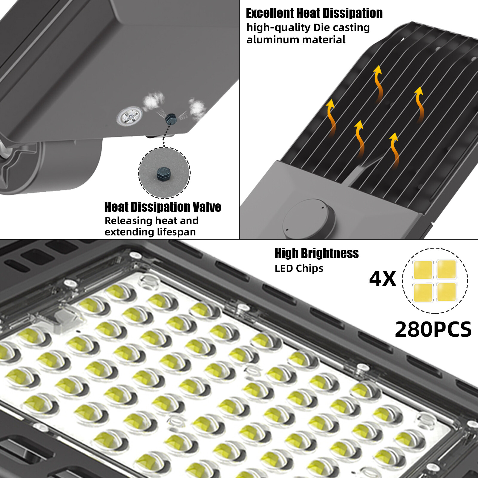 200W LED Parking lot Light Street Shoebox Pole Light Commercial LED Lamp 28000LM