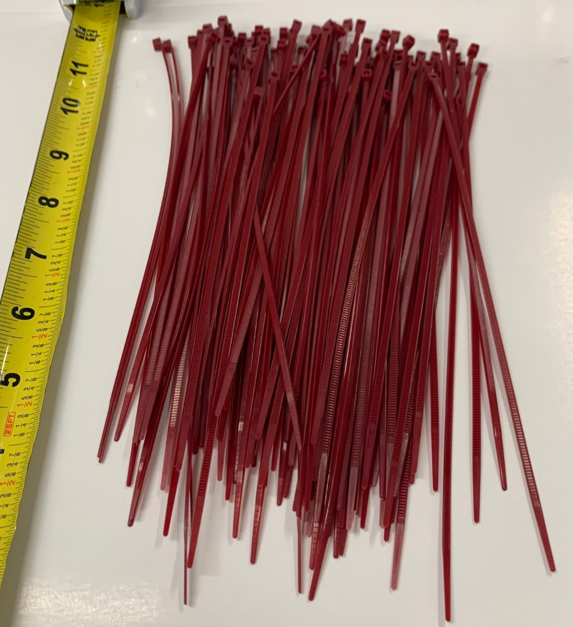 Platinum Tools 31026 8″ Air Handling Plenum Rated Cable Tie, Red, 100 pack
