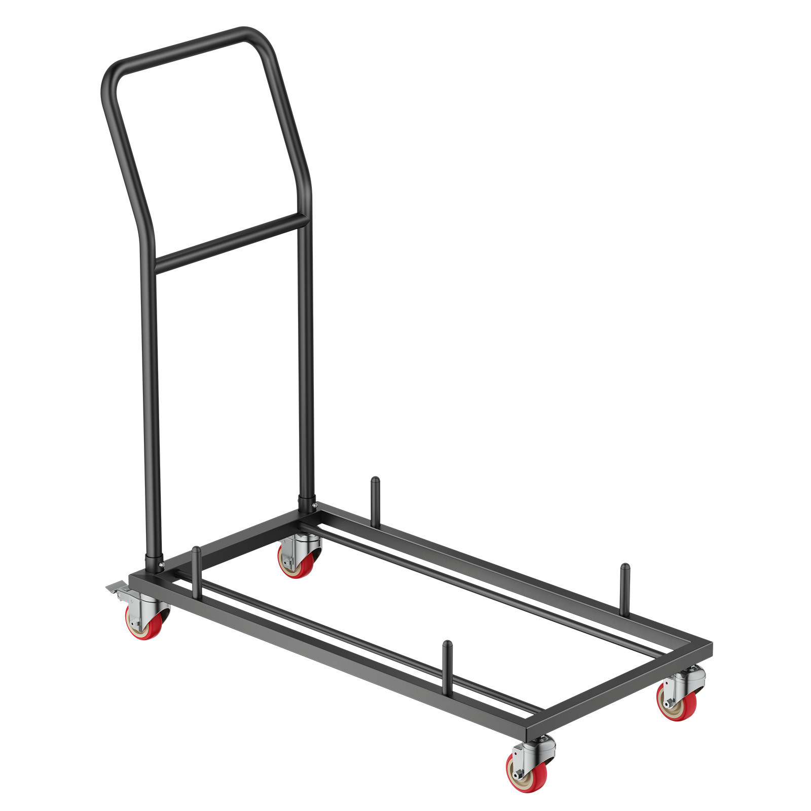 Folding Chair Rack Cart for 25 Chairs of 300 LBS L-shape Horizontal