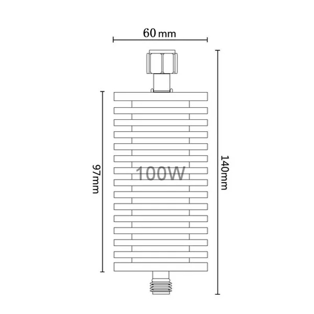 Round RF Coaxial Attenuator 100W 1dB-60dB N Type Male to Female DC-3.0GHz 50 Ohm